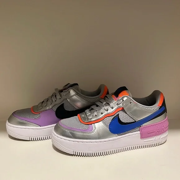 Nike Shoes Nike Af Air Force Shadow Silver Purple Blue